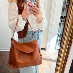 Kohl's Tan Leather Shoulder Bag
